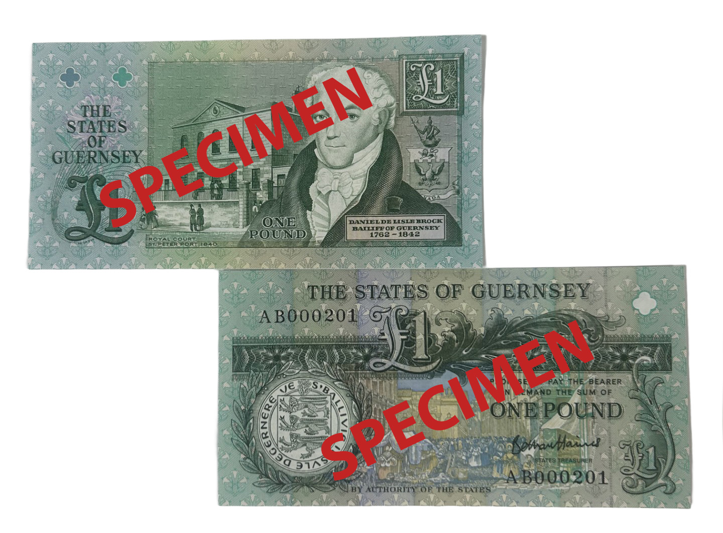 £1 B Haines signatory Guernsey Bank Note (AB Prefix)